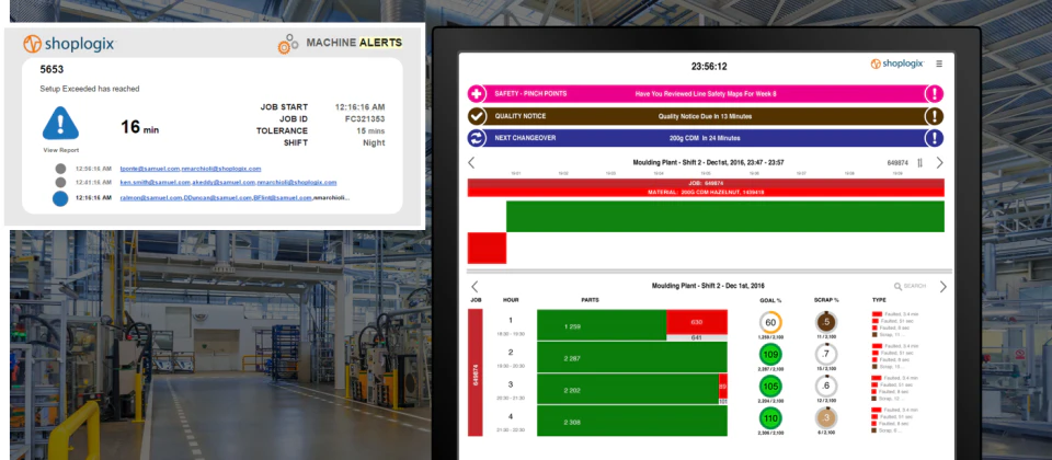 screenshot of Shoplogix Smart Factory Platform